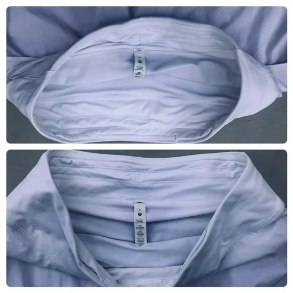 LULULEMON PLAY OFF the PLEATS SKIRT MID RISE WHITE + Lavender sz.8 - Picture 8 of 12